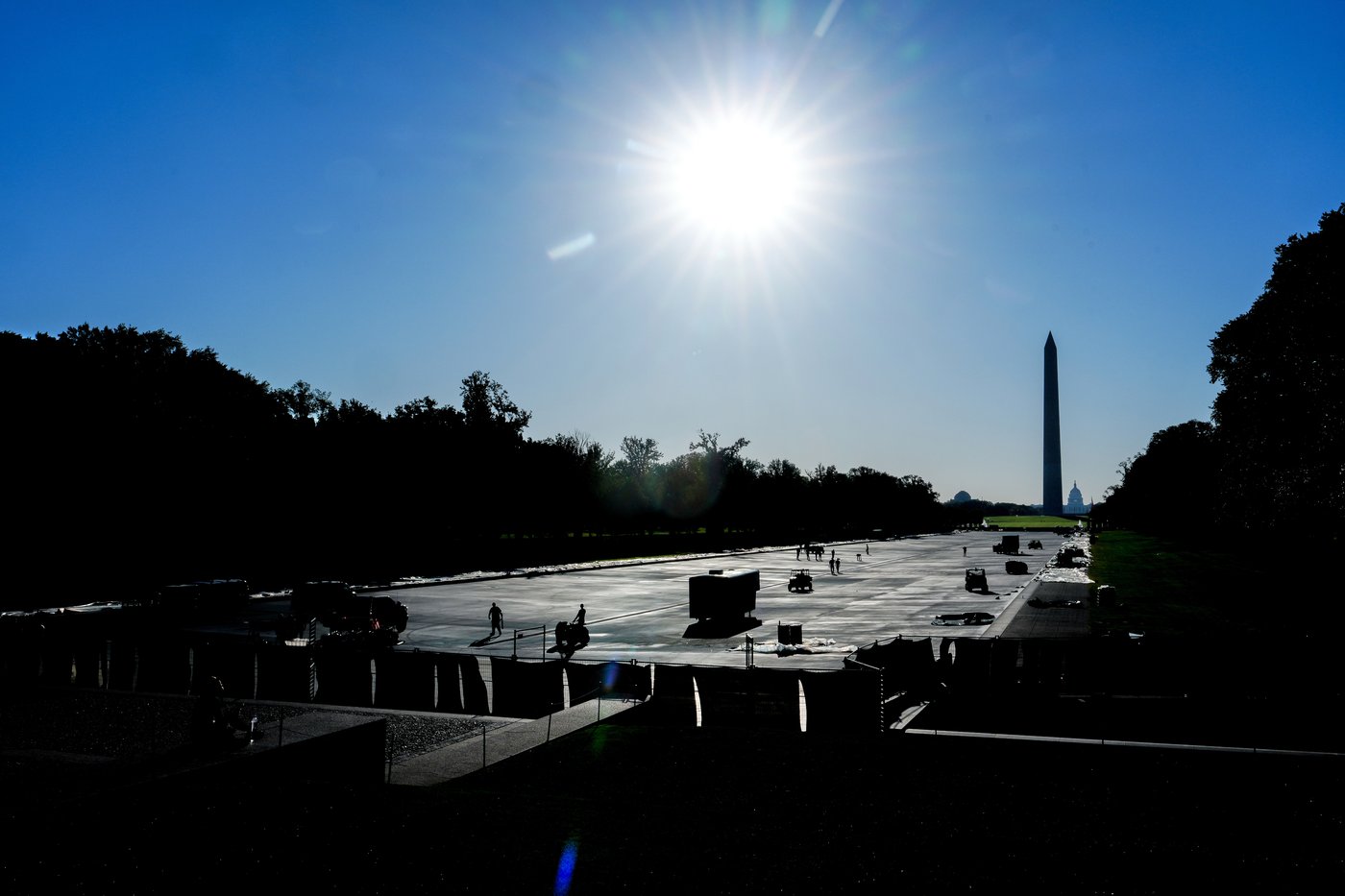 Refilling starts for newly painted Reflecting Pool in Washington, in photos | iNFOnews.ca