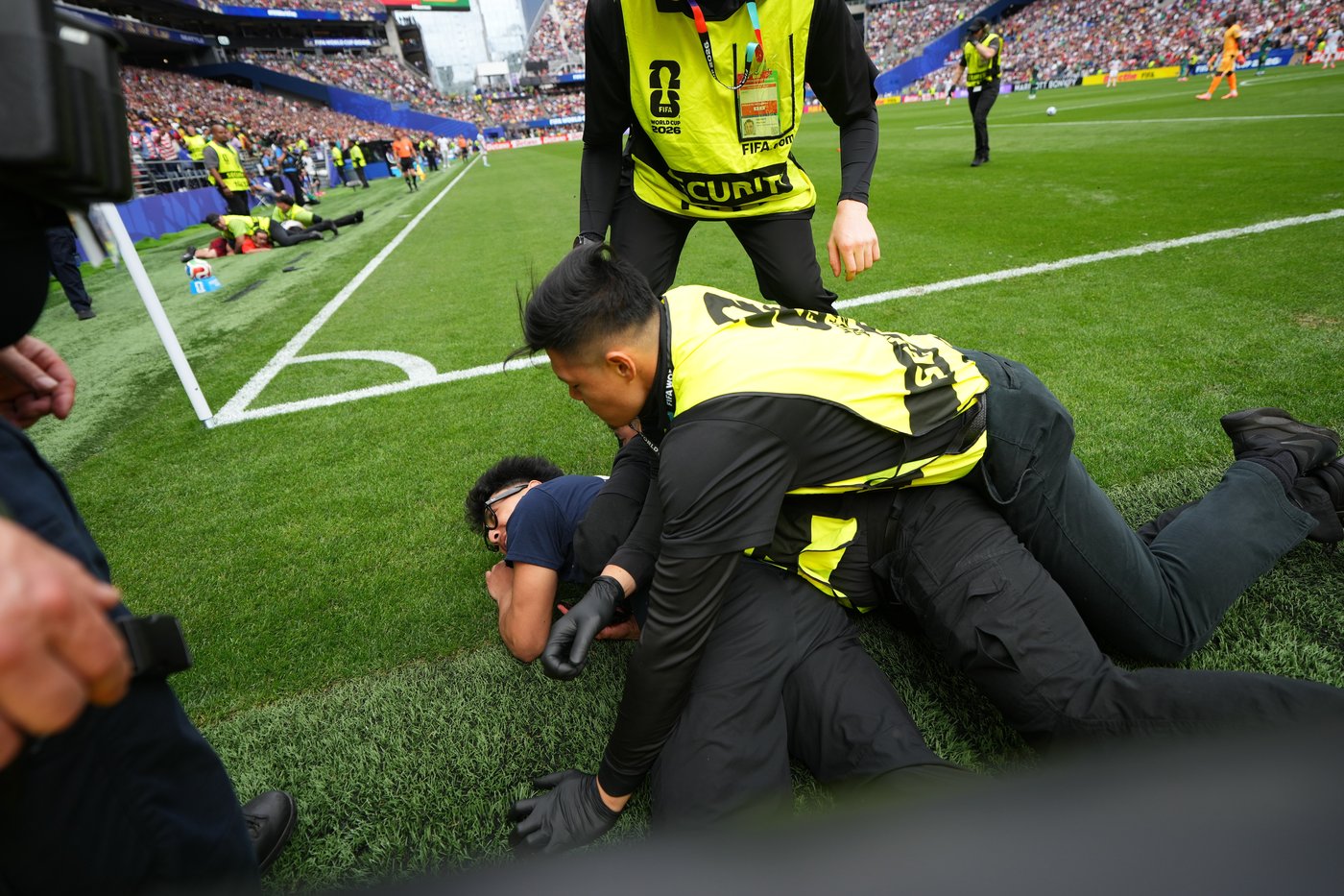 Three people run onto field and stop play during the World Cup match between Belgium and Senegal | iNFOnews.ca