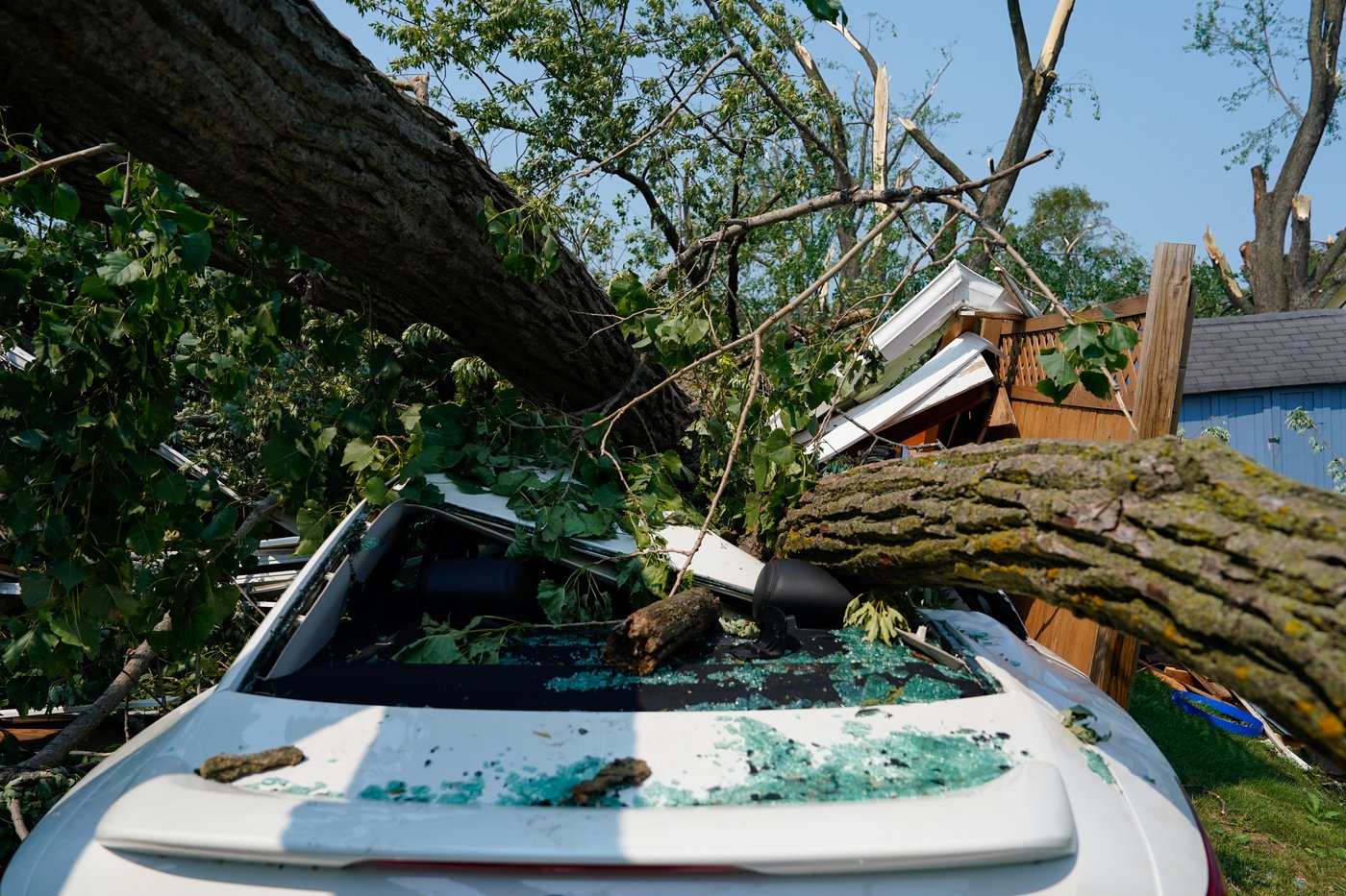 Twisted trees, crushed cars and shattered homes in Wisconsin, in photos | iNwheels