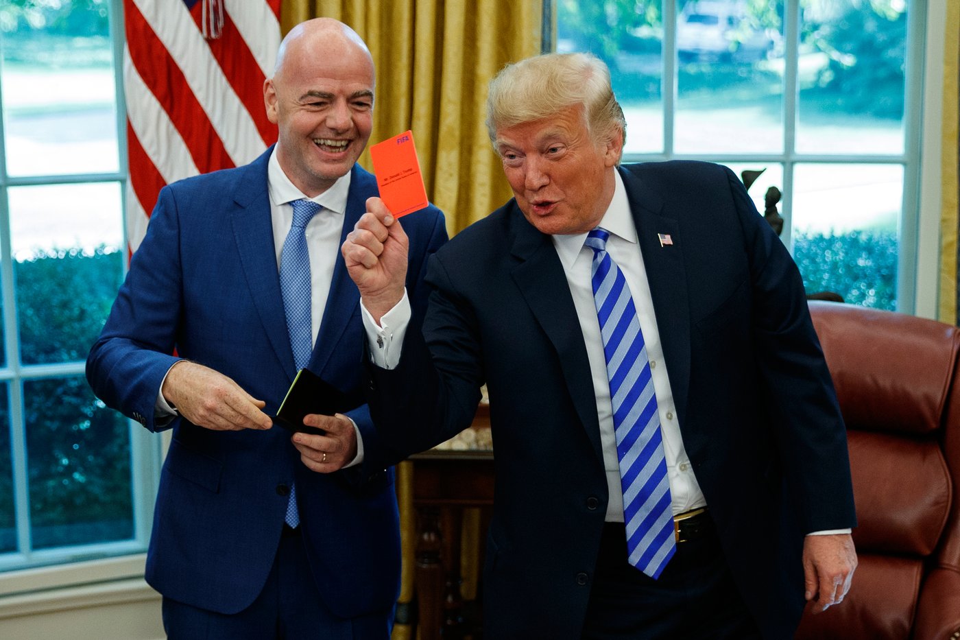 Red card furor puts Trump and Infantino's relationship under the spotlight again | iNFOnews.ca Red card furor puts Trump and Infantino's relationship under the spotlight again | iNFOnews.ca