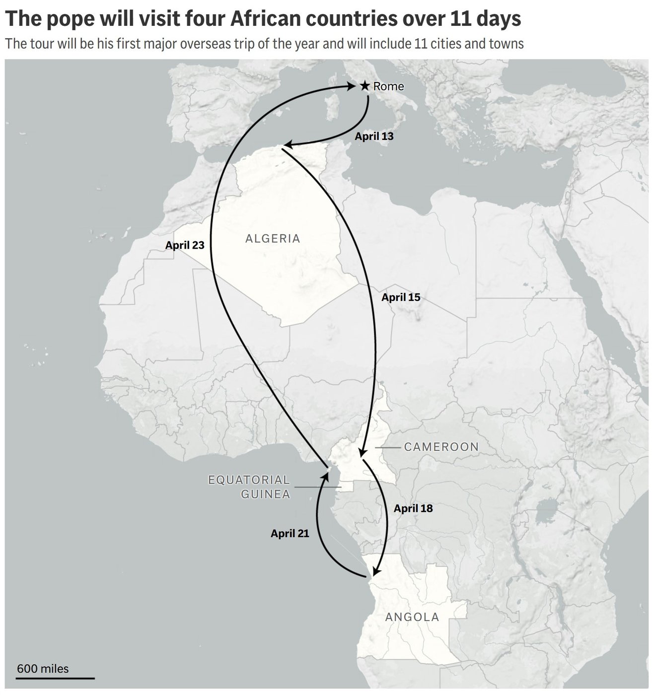 Pope starts Africa tour in Algeria and calls for peace against Iran war's backdrop | iNFOnews.ca