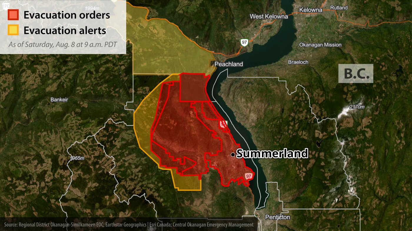 RCMP report possible fatality as thousands flee explosive B.C. wildfire | iNFOnews.ca