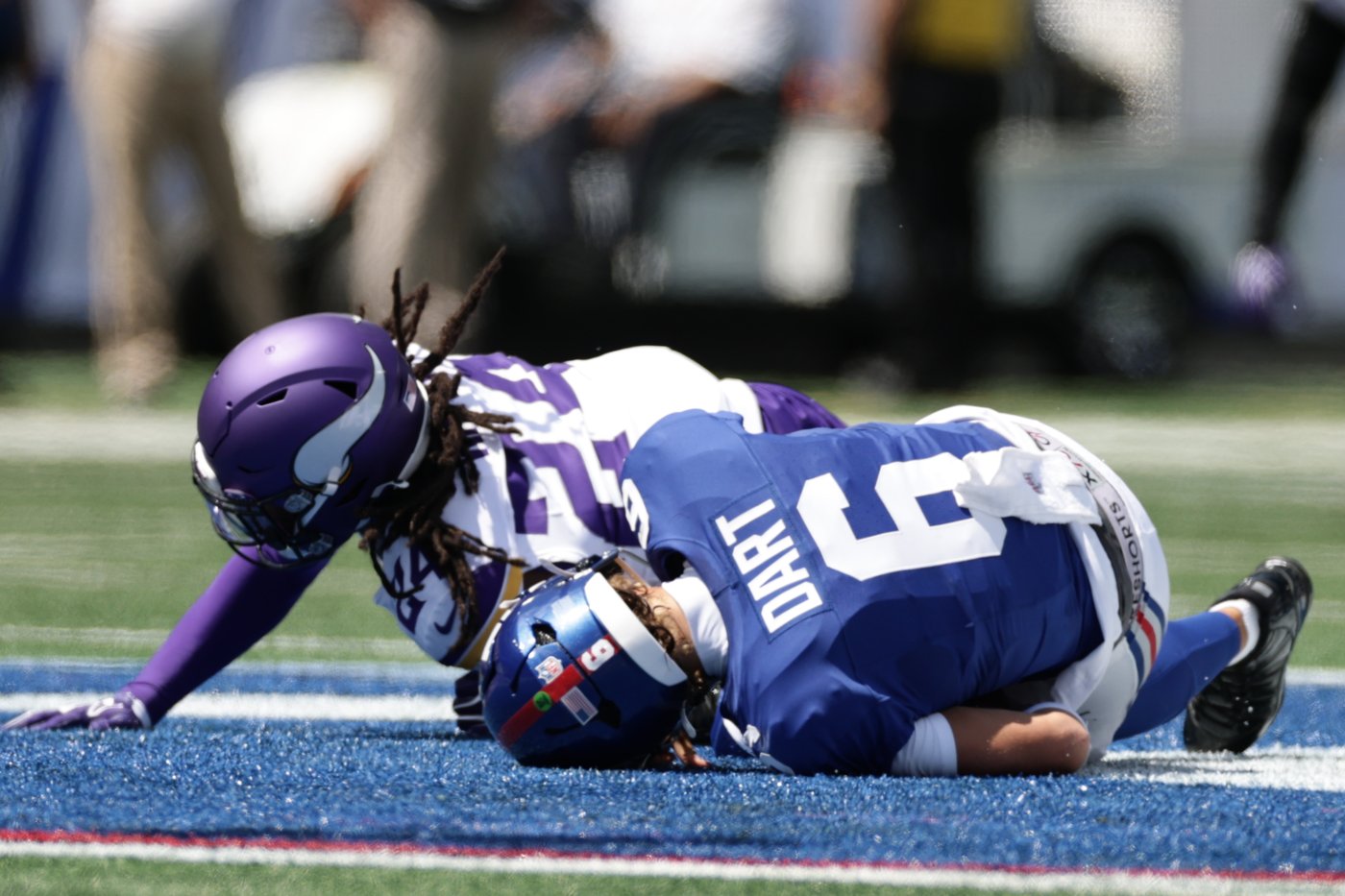 Murray debuts as Minnesota's starting QB and Dart throws for a TD as Vikings beat Giants 13-10 | iNFOnews.ca Murray debuts as Minnesota's starting QB and Dart throws for a TD as Vikings beat Giants 13-10 | iNFOnews.ca