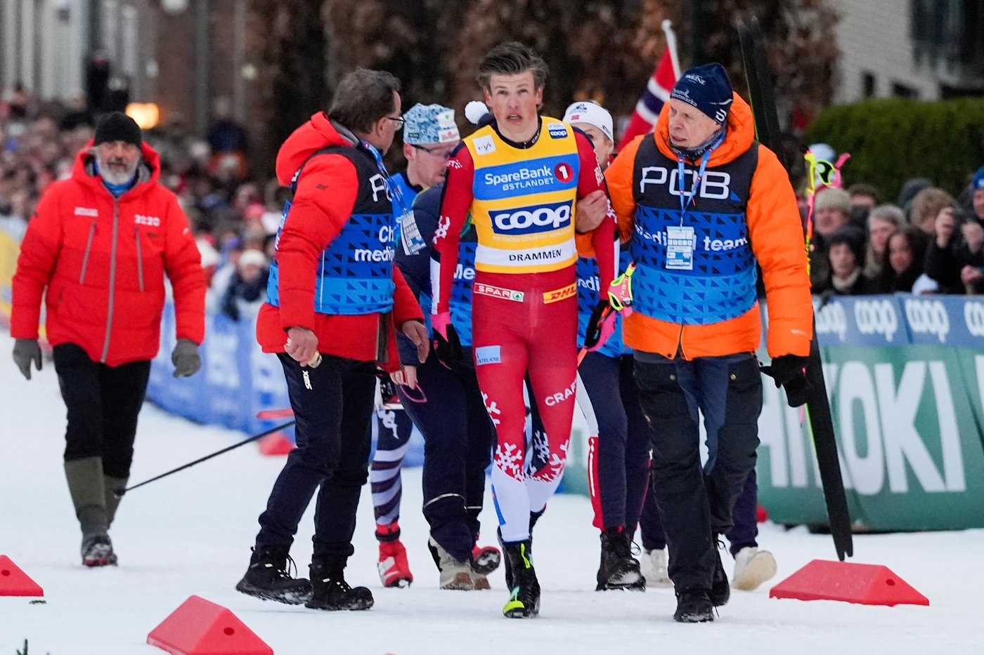 Winter Olympics star Klaebo says he has a concussion from crash in World Cup race | iNFOnews.ca