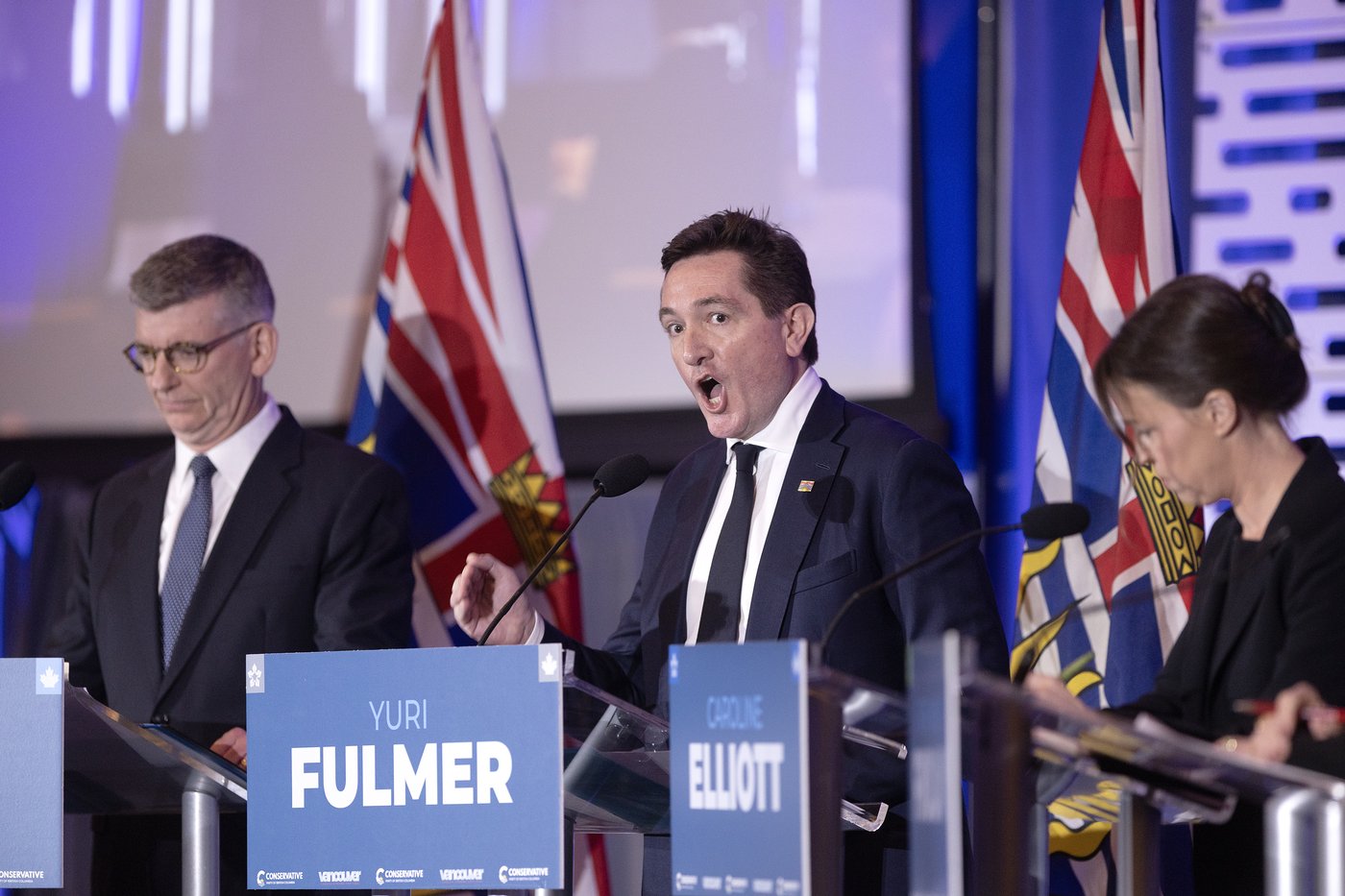 Yuri Fulmer, Caroline Elliott clash early during B.C. Conservative leadership contest | iNFOnews.ca