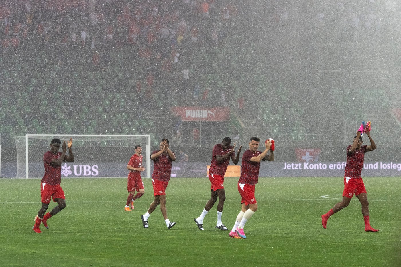Weather chaos hits World Cup warmup game featuring two final whistles in Switzerland | iNFOnews.ca