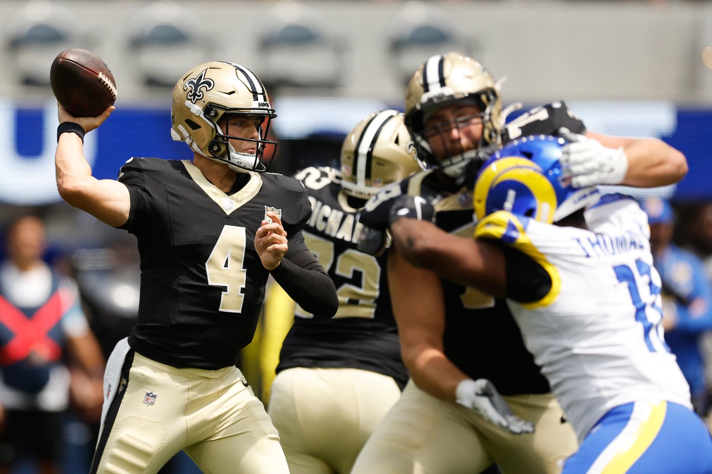 Stetson Bennett looks sharp, Saints' backup QBs don't separate in Rams' 34-0 preseason win | iNFOnews.ca