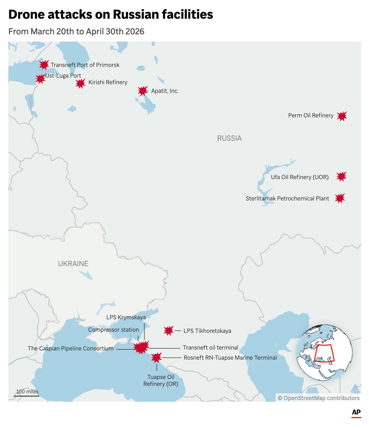 Ukraine says a strike hit Russian Black Sea oil terminal in Tuapse | iNFOnews.ca