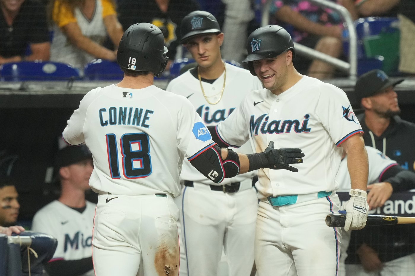 Conine, Hernández homers, Junk's solid 6 innings lead Marlins to an 8-2 win over Pirates | iNFOnews.ca Conine, Hernández homers, Junk's solid 6 innings lead Marlins to an 8-2 win over Pirates | iNFOnews.ca