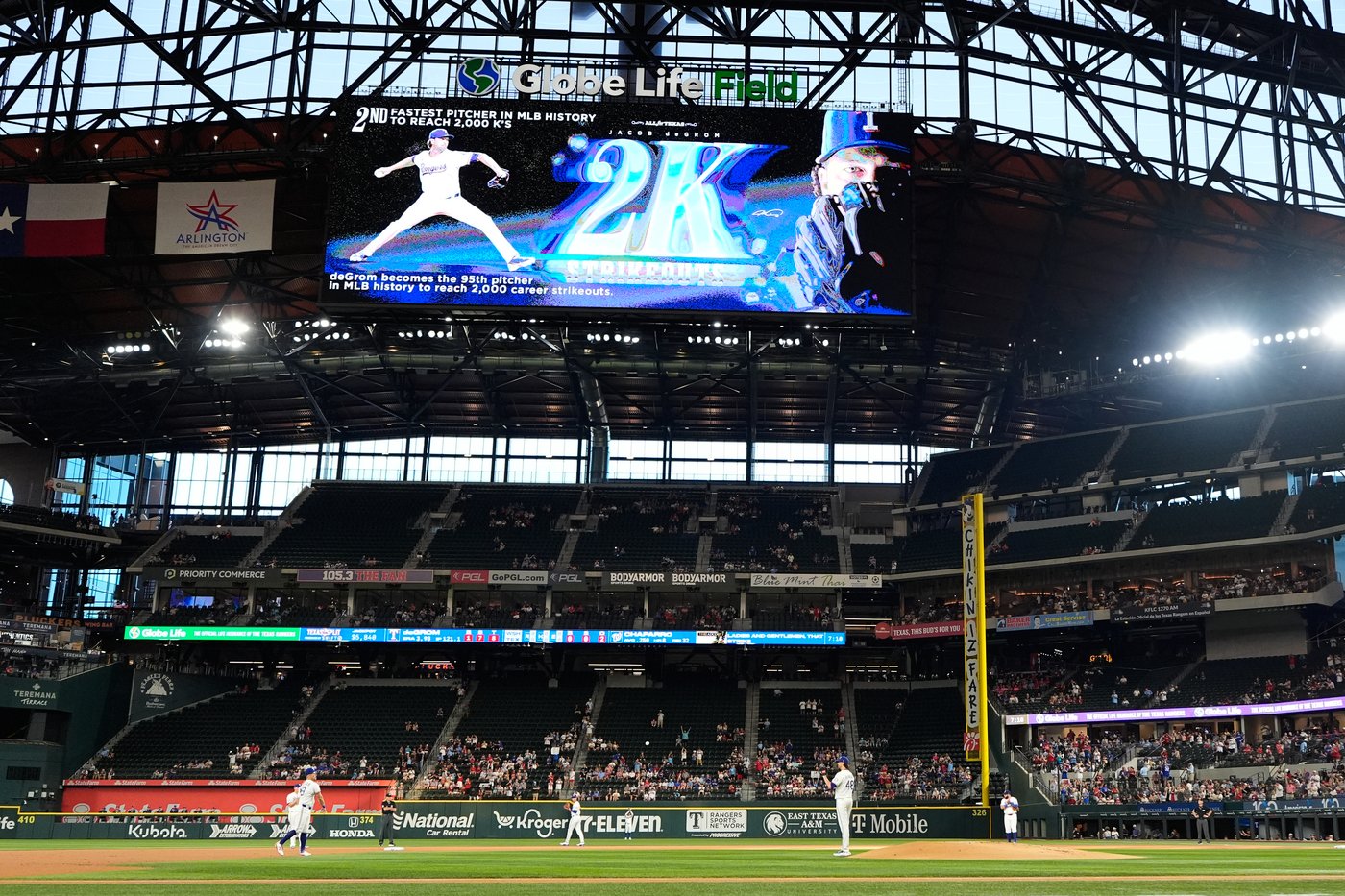 Rangers' Jacob deGrom reaches 2,000 strikeouts in 2nd-fewest games and innings pitched | iNFOnews.ca Rangers' Jacob deGrom reaches 2,000 strikeouts in 2nd-fewest games and innings pitched | iNFOnews.ca