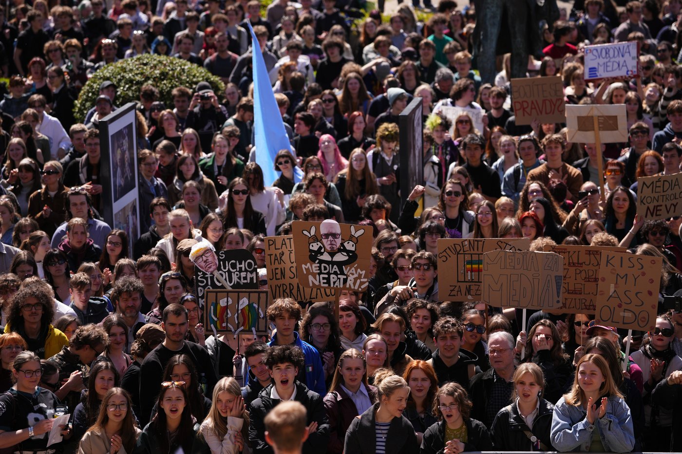 Czech students protest a government plan to overhaul funding for public media | iNFOnews.ca
