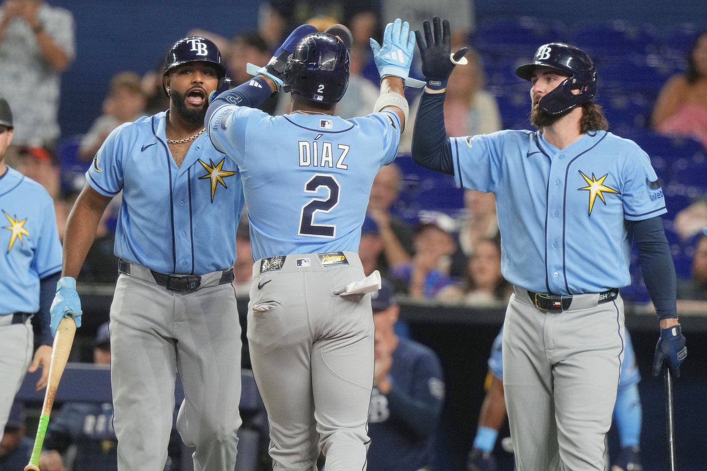 Rasmussen allows 1 hit over 7 innings, Caminero reaches base 5 times as Rays beat Marlins 6-0 | iNFOnews.ca