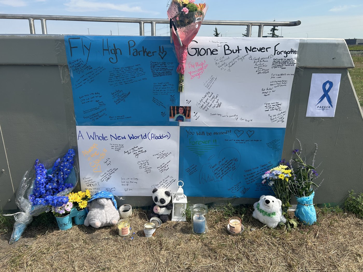 Flowers and teddy bears: Makeshift memorial started for 11-year-old Calgary boy | iNFOnews.ca Flowers and teddy bears: Makeshift memorial started for 11-year-old Calgary boy | iNFOnews.ca