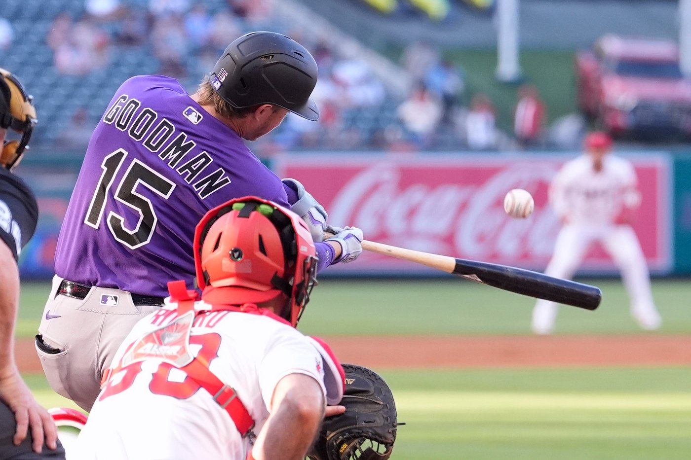 Rumfield gets gift homer when flyball bounces off Adell's head as Rockies top Angels 8-2 | iNFOnews.ca