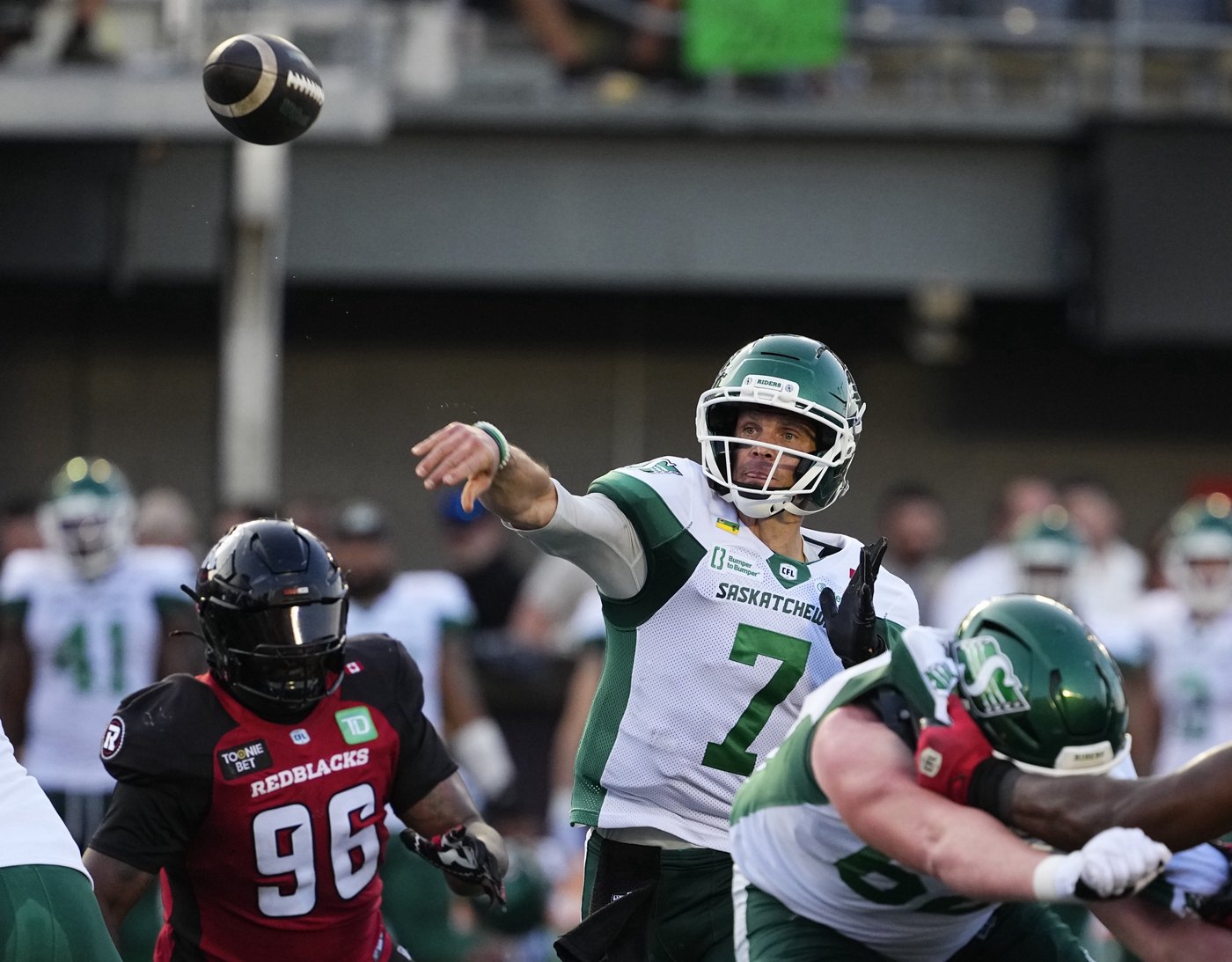 Roughriders hang on to 27-22 victory after defence defuses late Redblacks' drive | iNFOnews.ca
