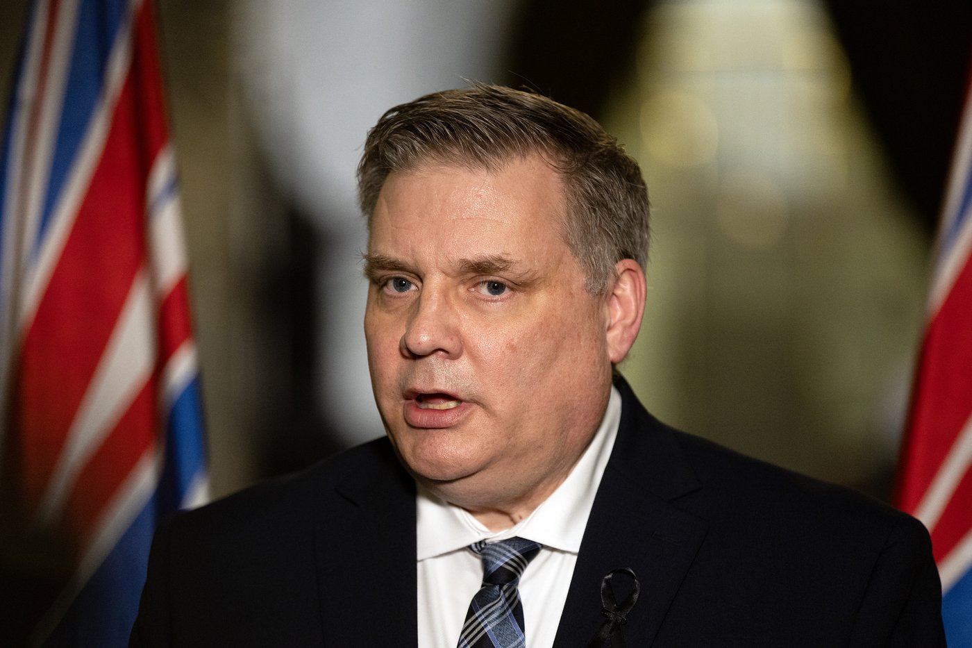 B.C. Conservative MLA Peter Milobar speaks during a press conference at the legislature in Victoria, B.C., on Tuesday, Feb. 17, 2026. THE CANADIAN PRESS/Chad Hipolito