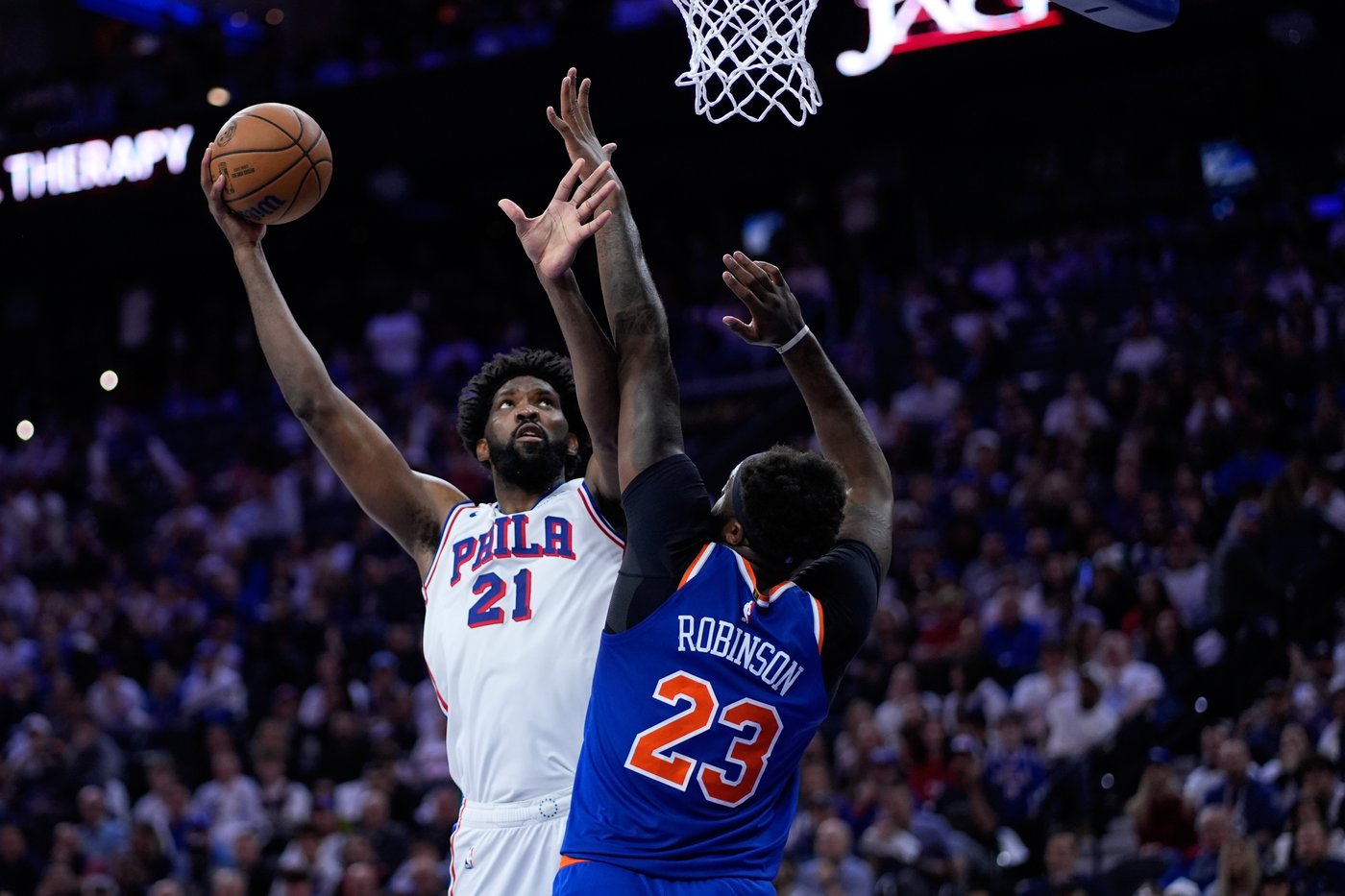 Joel Embiid returns from sore ankle and hip, but he's not enough for Sixers as Knicks go up 3-0 | iNFOnews.ca