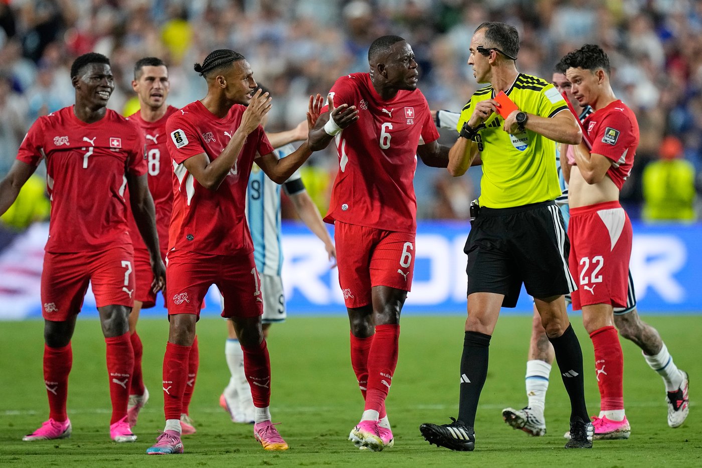 Switzerland fumes after Breel Embolo red card in World Cup quarterfinal loss to Argentina | iNFOnews.ca