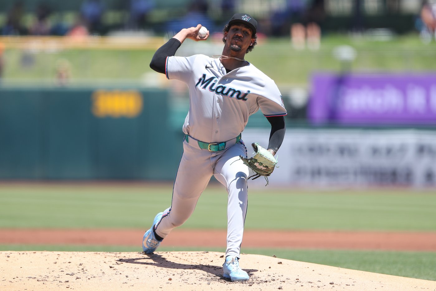 Eury Pérez perfect for 7 innings, then Marlins hang on for 9-8 win over A's | iNFOnews.ca