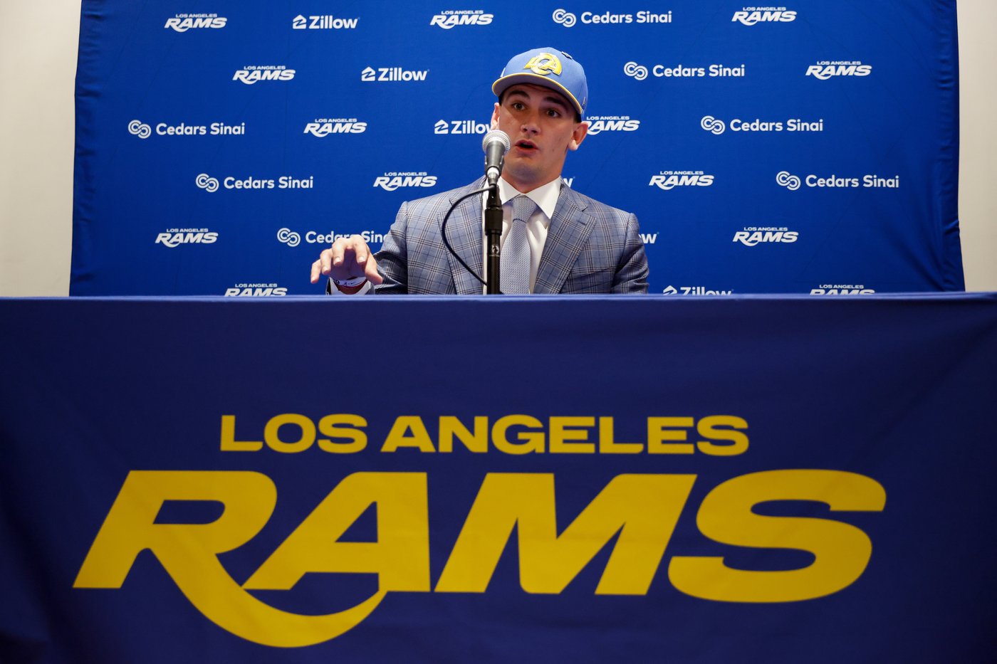 Sean McVay says he's thrilled, not mad, about the Rams' stunning draft selection of Ty Simpson | iNFOnews.ca
