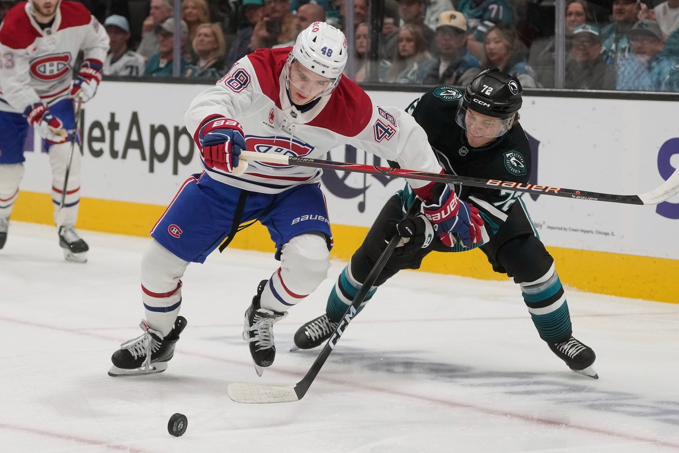Celebrini nets 4 points, Sherwood scores winner as Sharks tip Canadiens 7-5 | iNFOnews.ca Celebrini nets 4 points, Sherwood scores winner as Sharks tip Canadiens 7-5 | iNFOnews.ca