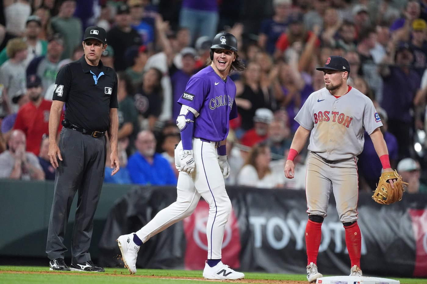 Jake McCarthy hits 3-run triple in 9th inning as Rockies rally for 3-2 win over Red Sox | iNFOnews.ca