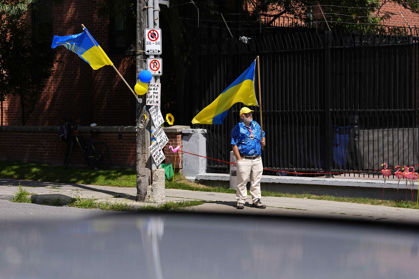 Russian embassy protesters keep daily picket, 4.5 years into Ukraine invasion | iNFOnews.ca