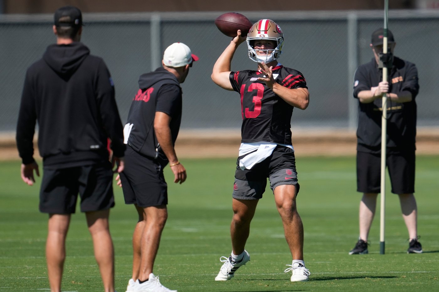 49ers QB Brock Purdy adjusts to start of training camp without coach Kyle Shanahan | iNFOnews.ca