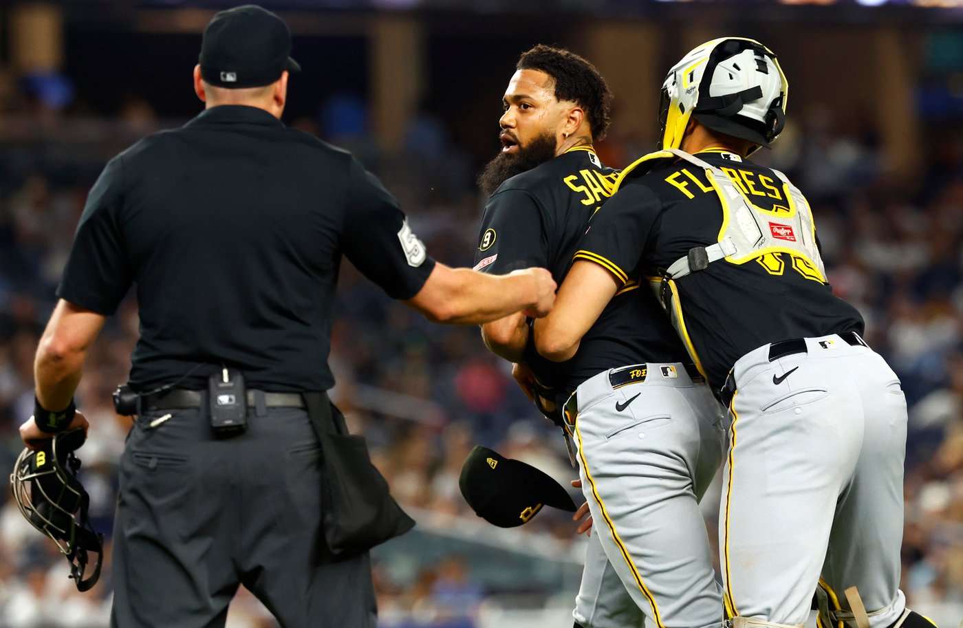 Benches clear in Pirates-Yankees game after Santana shouts at Caballero | iNFOnews.ca