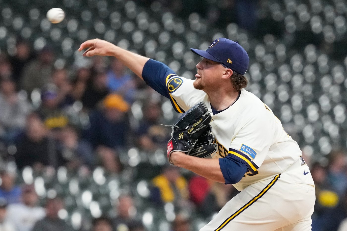 Brewers' Chad Patrick briefly deals with vision trouble before staying in game and earning the win | iNFOnews.ca