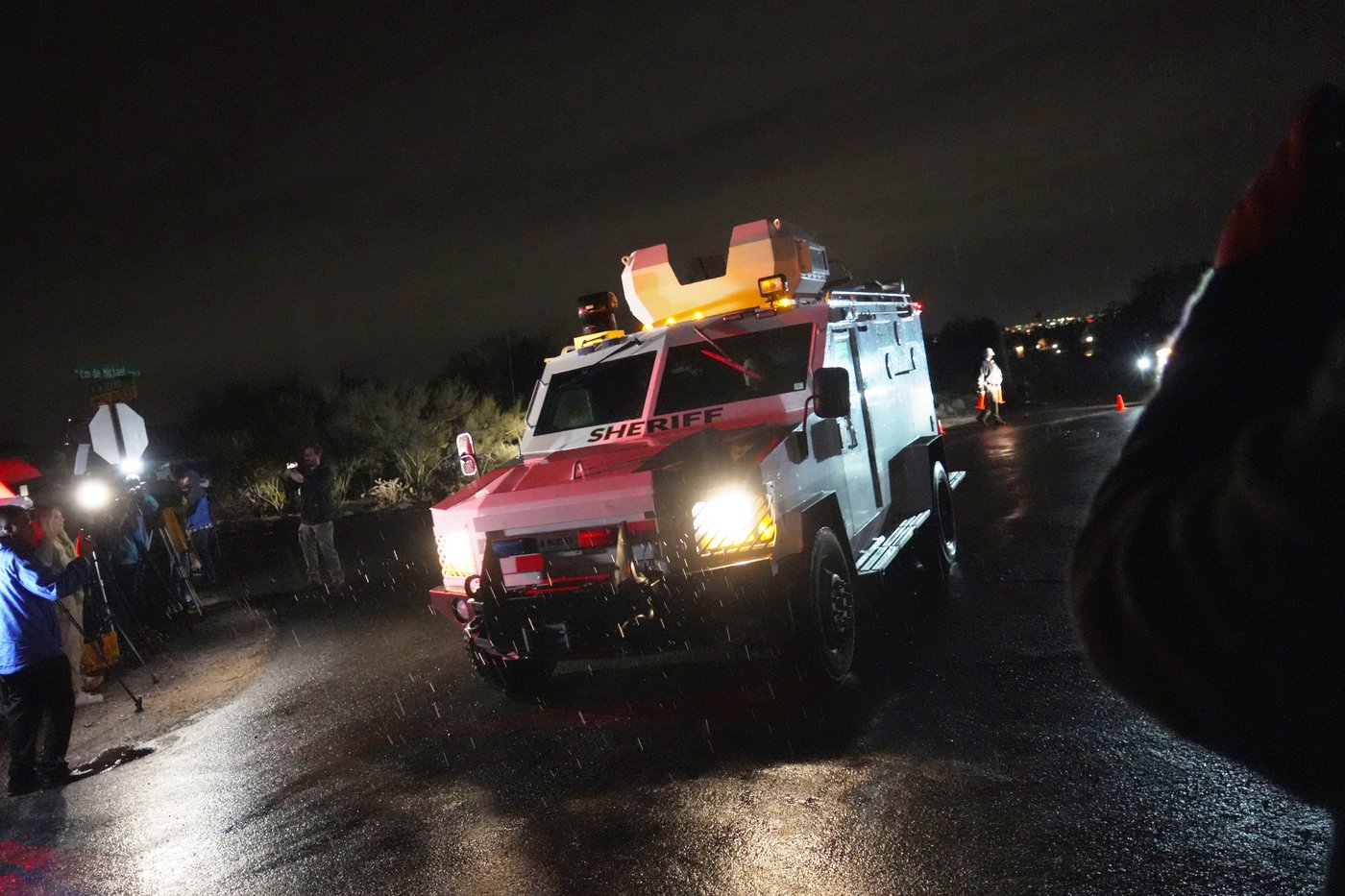 Law enforcement block road near Nancy Guthrie's home during investigation into her disappearance | iNFOnews.ca