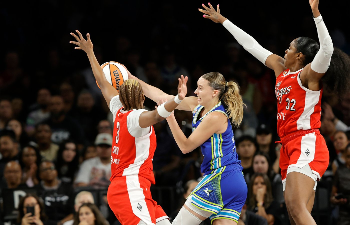 A'ja Wilson scores 32 points as the Aces beat the Wings 99-84 to avoid a sweep | iNFOnews.ca