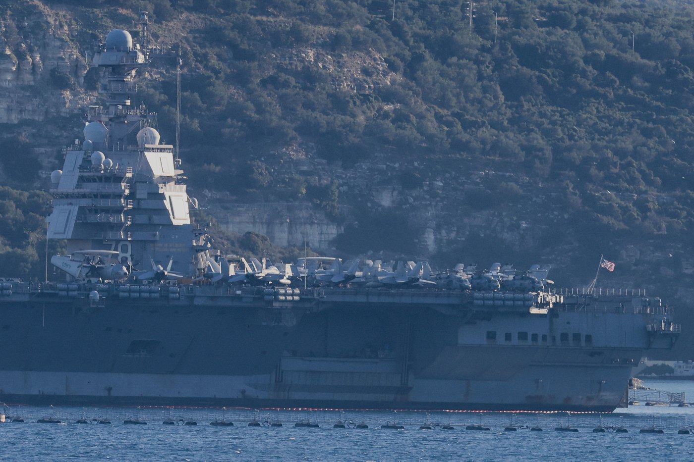 Protest held on Greek island against docked US aircraft carrier as Iran tension builds | iNFOnews.ca