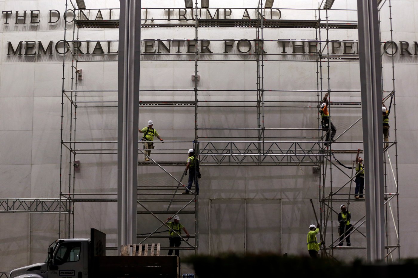 Trump's name is still on the Kennedy Center, though officials say it will be down by noon | iNFOnews.ca