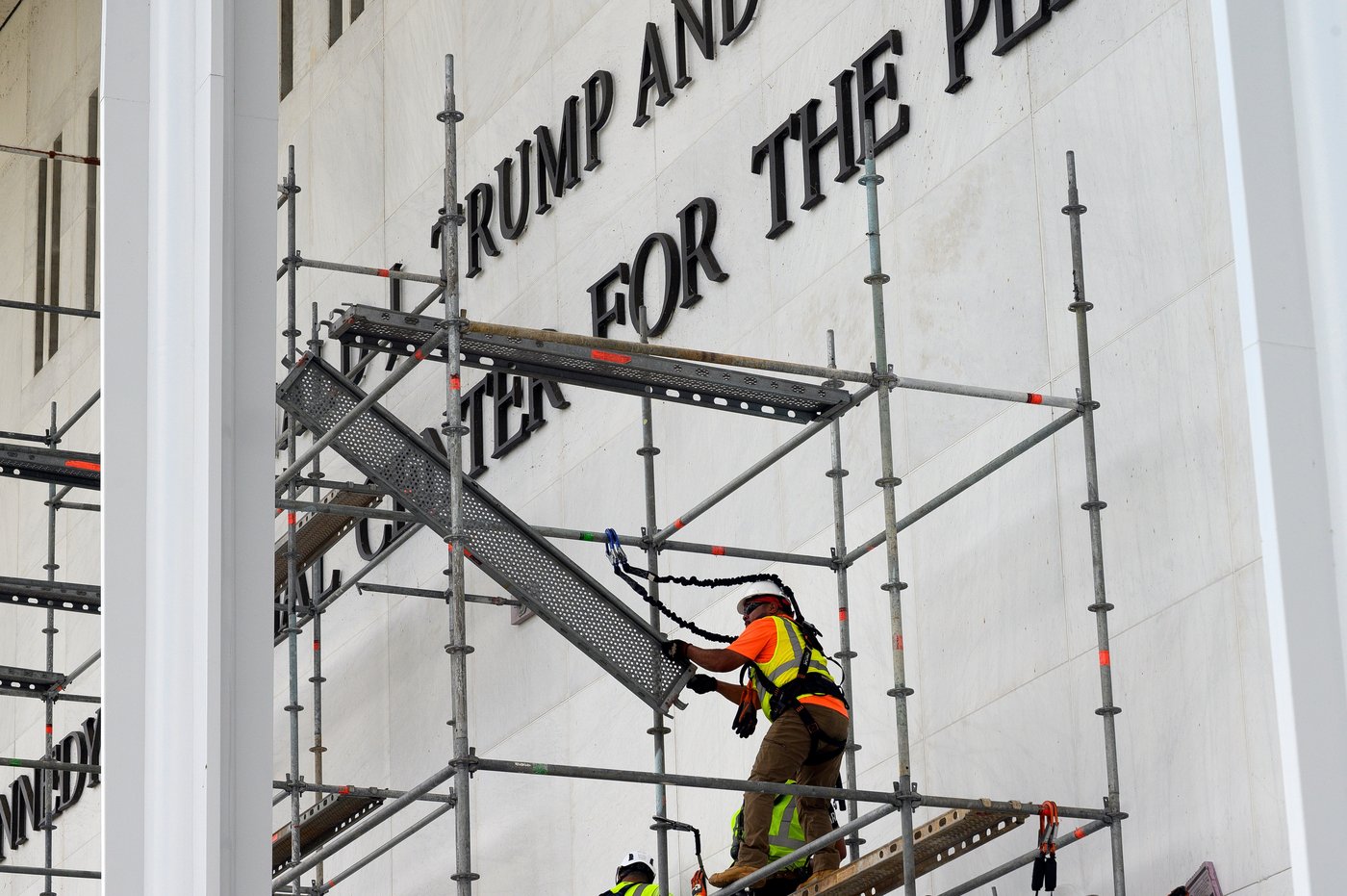 Trump's name is still on the Kennedy Center, though officials say it will be down by noon | iNFOnews.ca