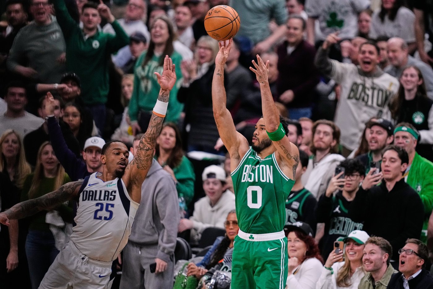 Celtics star Jayson Tatum filled with 'gratitude' in his return to court following Achilles surgery | iNFOnews.ca