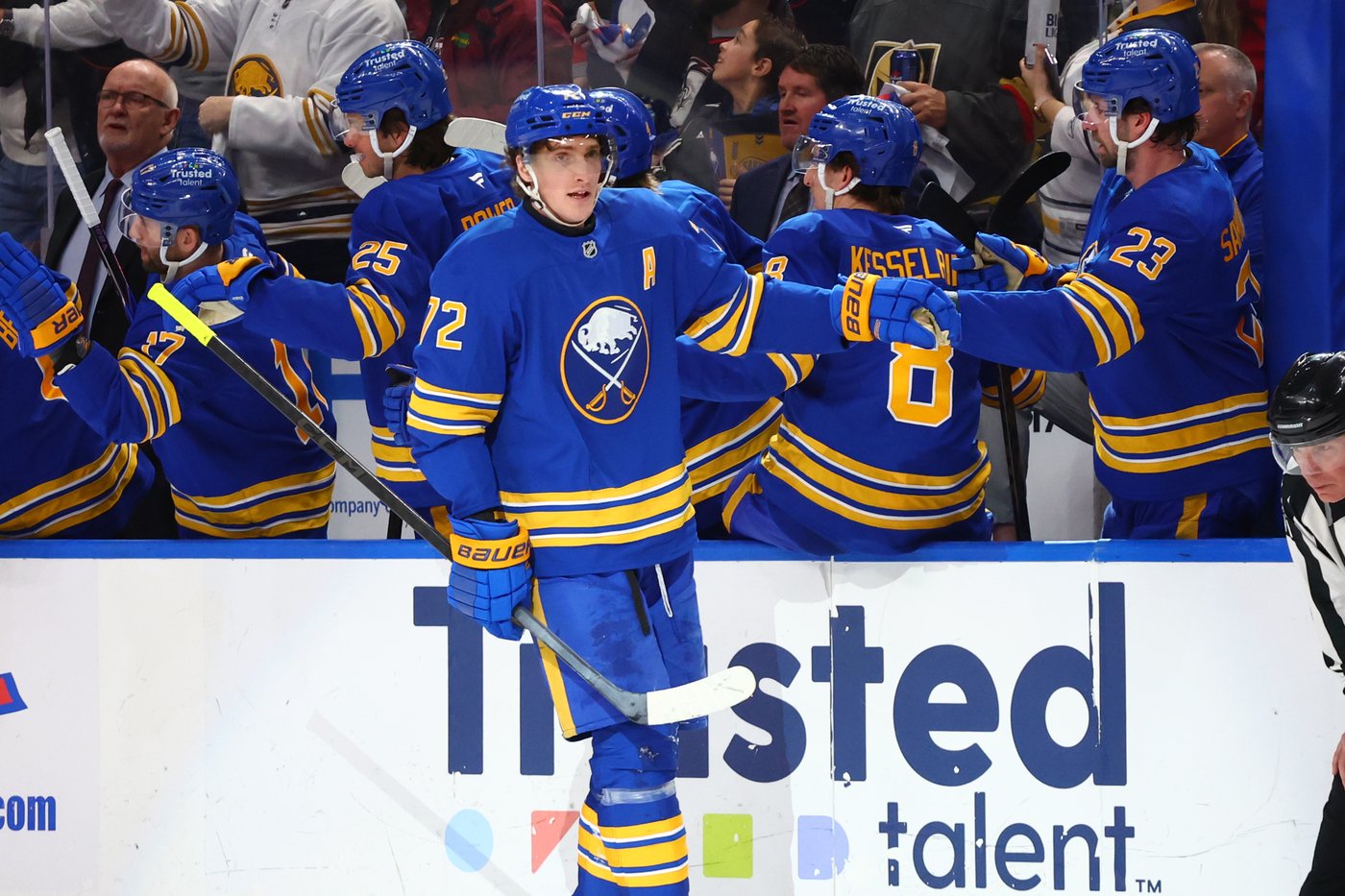 Tage Thompson scores decisive goal to cap night Sabres honor their US gold medal-winning Olympian | iNFOnews.ca