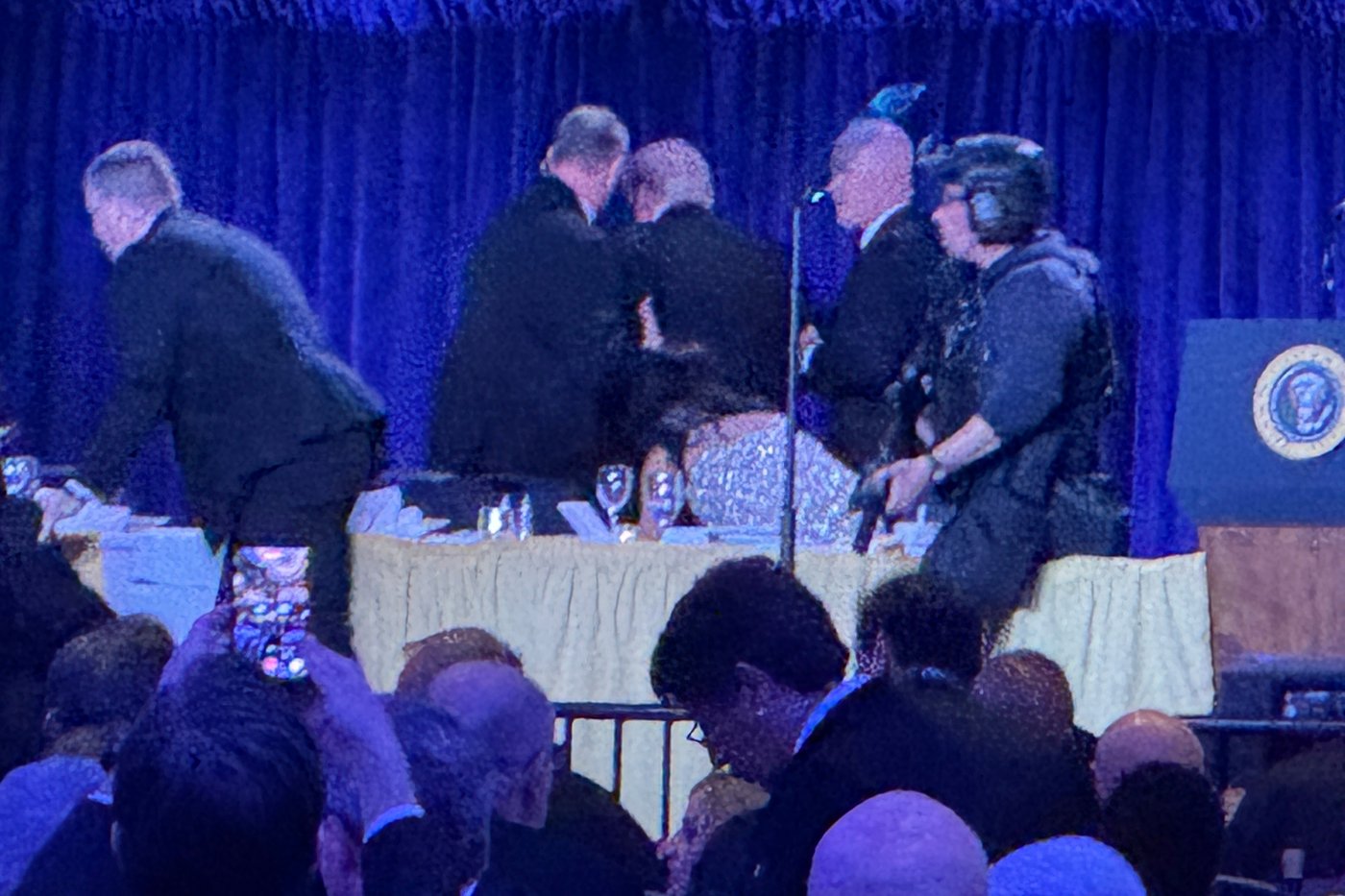 Trump safe after he is evacuated following shooting at Washington journalists' dinner, in photos | iNFOnews.ca