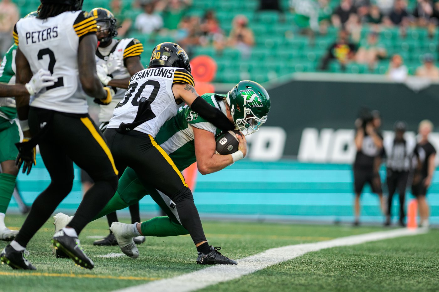 Roughriders roll past Tiger-Cats 38-7 thanks to strong second half | iNFOnews.ca Roughriders roll past Tiger-Cats 38-7 thanks to strong second half | iNFOnews.ca