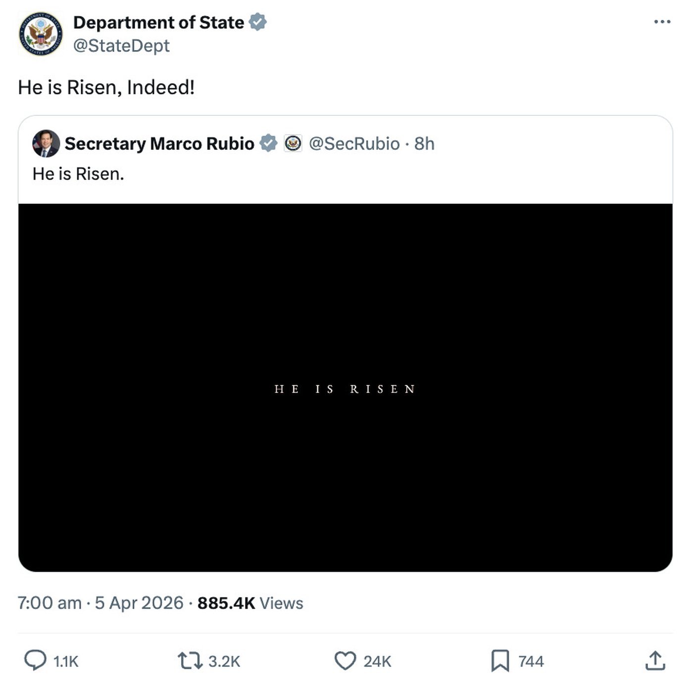 Trump administration agencies post Easter messages celebrating Christ’s resurrection | iNFOnews.ca