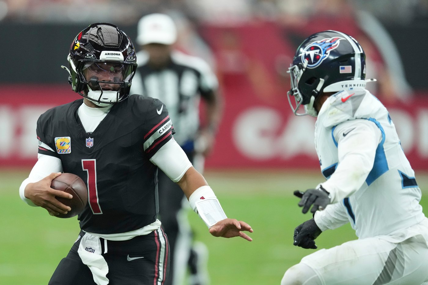 Cardinals fall apart after Demercado loses ball at goal line for touchback in loss to Titans | iNFOnews.ca