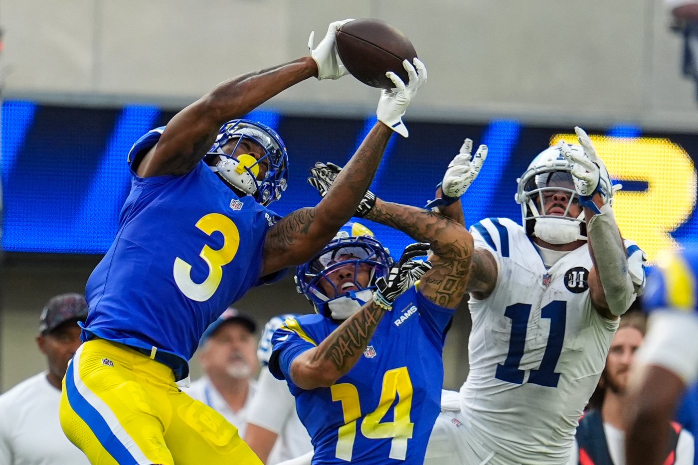 Colts WR Adonai Mitchell's fumble at goal line one of many self-inflicted mistakes in loss to Rams | iNFOnews.ca