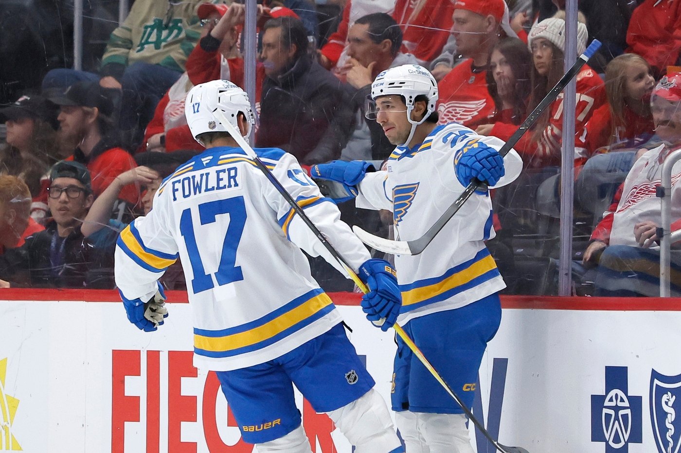 Edvinsson scores two goals as Red Wings erase four-goal deficit, beat Blues 6-4 | iNFOnews.ca Edvinsson scores two goals as Red Wings erase four-goal deficit, beat Blues 6-4 | iNFOnews.ca