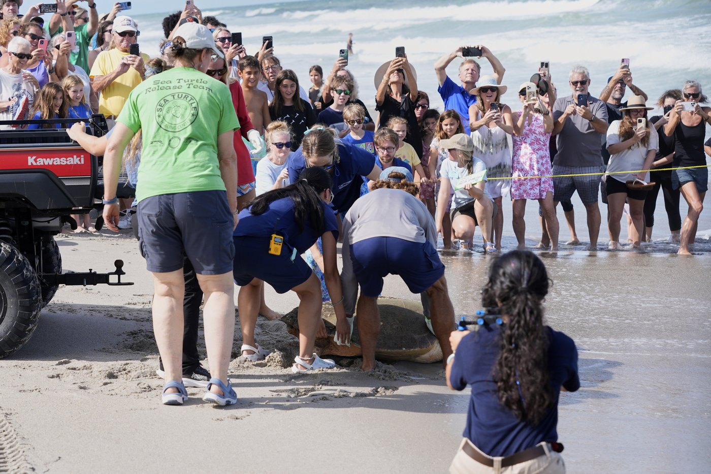 June Cleaver the loggerhead turtle is released into the ocean off Florida after rehab | iNFOnews.ca