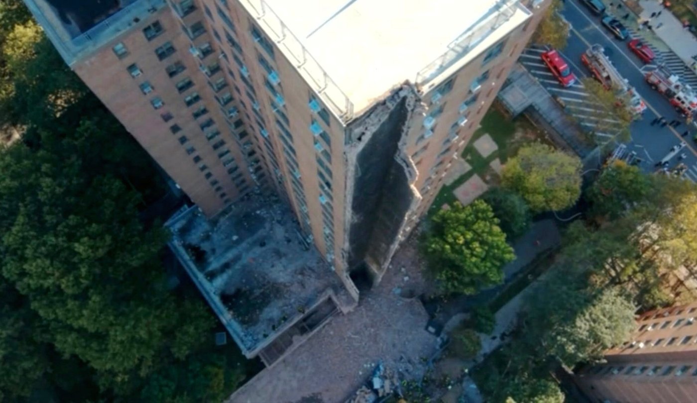 Residents of a NYC public housing tower escape unharmed after a massive chimney collapses | iNFOnews.ca