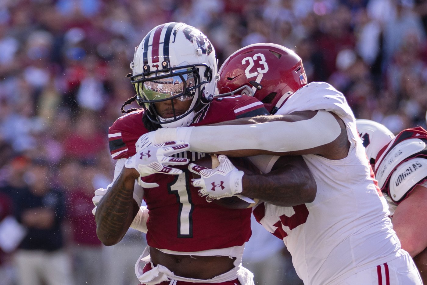 Germie Bernard's 2 late TDs help 'unbreakable' No. 4 Alabama rally past South Carolina 29-22 | iNFOnews.ca Germie Bernard's 2 late TDs help 'unbreakable' No. 4 Alabama rally past South Carolina 29-22 | iNFOnews.ca