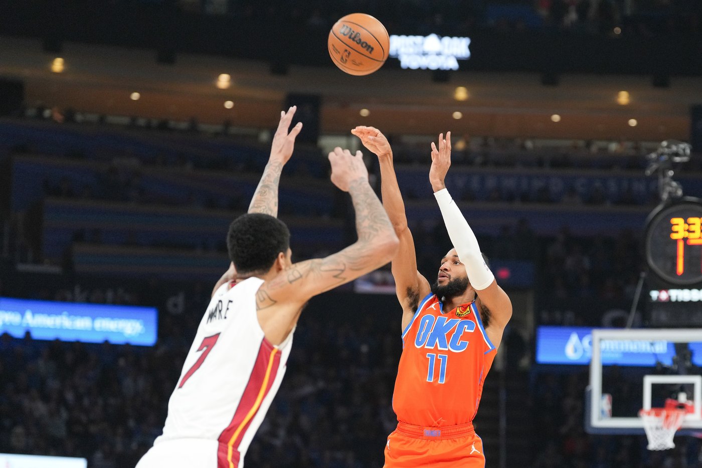 Shai Gilgeous-Alexander scores 29 points as Thunder beat Heat 124-112 for 3rd straight win | iNFOnews.ca Shai Gilgeous-Alexander scores 29 points as Thunder beat Heat 124-112 for 3rd straight win | iNFOnews.ca