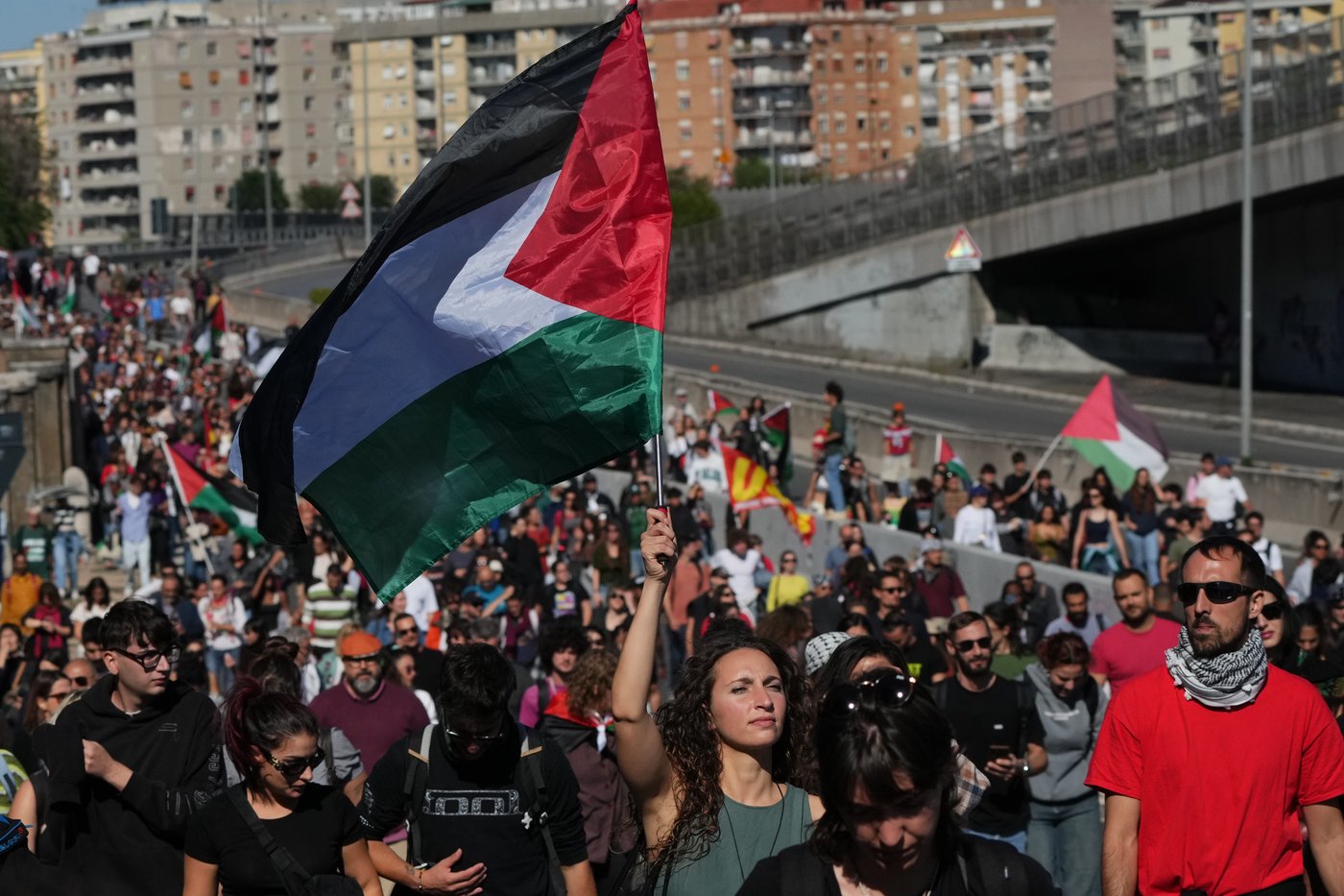 Pro-Palestinian protesters reach Italy's soccer training center to oppose game vs. Israel | iNFOnews.ca