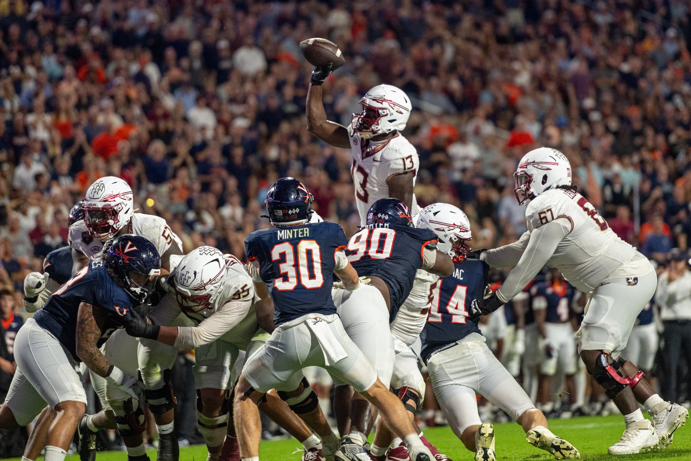 Virginia outlasts No. 8 Florida State 46-38 in second overtime | iNFOnews.ca Virginia outlasts No. 8 Florida State 46-38 in second overtime | iNFOnews.ca