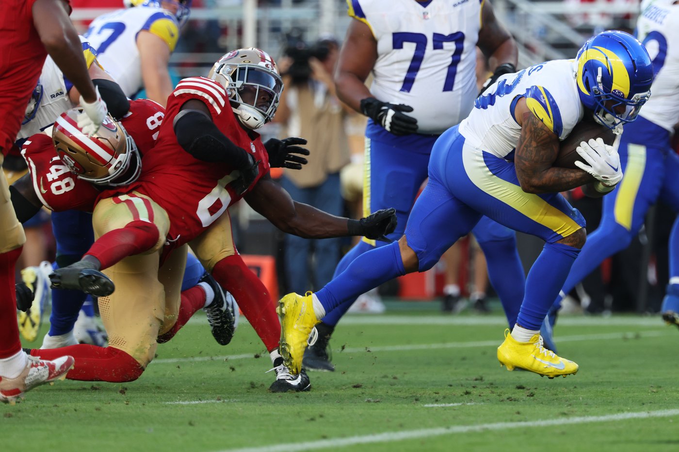 Injury-riddled 49ers defense crumbles as Rams score 6 touchdowns in blowout win | iNFOnews.ca